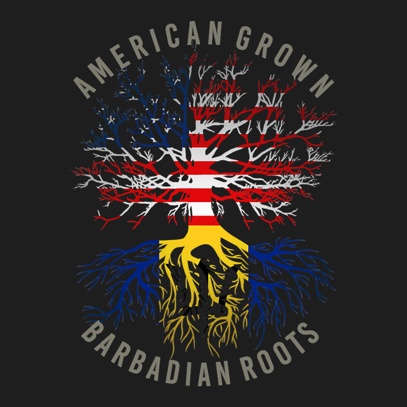 American Grown Barbadian Roots Usa Barbados Flag Heritage T Shirt Classic T-shirt by MG91 | Artistshot