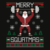 Merry Squatmas Ugly Christmas Sweater Squat Gym Santa Claus Pullover H Scorecard Crop Tee | Artistshot