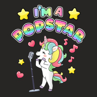 I'm A Popstar Happy Singing Unicorn Popstar T Shirt Ladies Fitted T-shirt | Artistshot