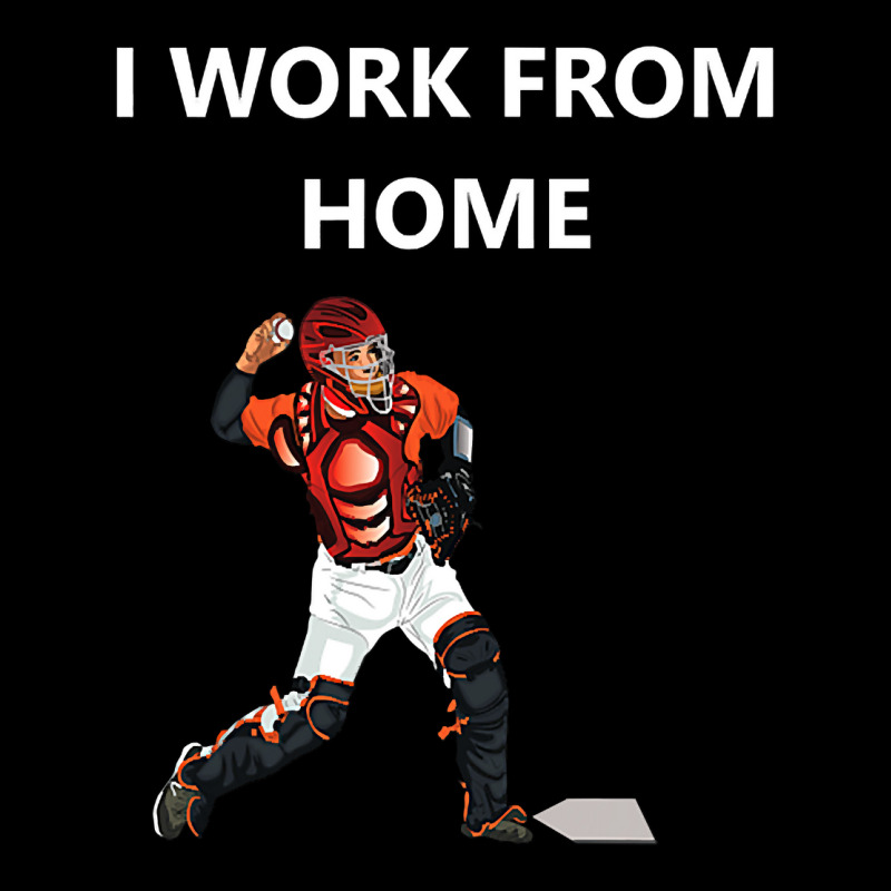 Funny Baseball Catcher Sayings. Funny I Work From Home Cropped Sweater by cm-arts | Artistshot