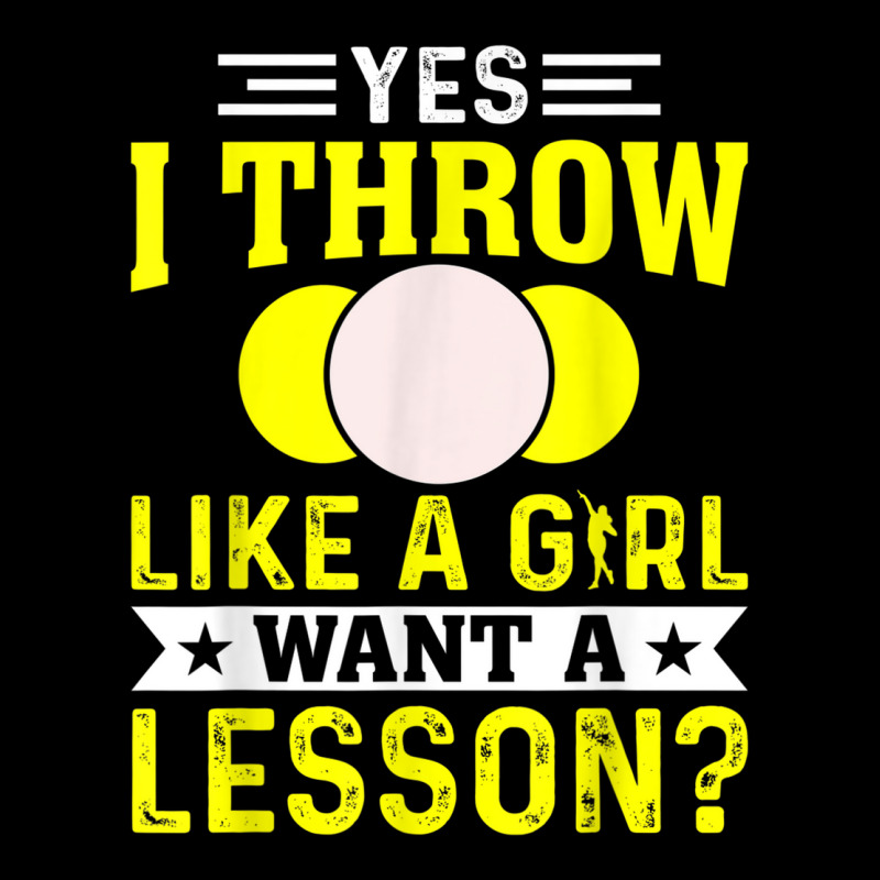 Yes I Throw Lika A Girl Shot Putter Track And Field Shot Put Cropped Hoodie by Posh | Artistshot