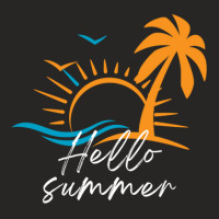 Ready For Summer L Summer Vacation L Hello Summer Ladies Fitted T-shirt | Artistshot