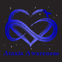 I Wear Blue For Ataxia Awareness Warrior Pullover Hoodie Vintage Cap | Artistshot