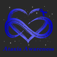 I Wear Blue For Ataxia Awareness Warrior Pullover Hoodie Printed Hat | Artistshot