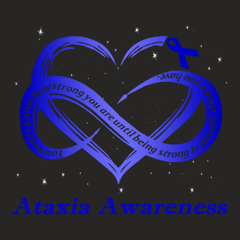 I Wear Blue For Ataxia Awareness Warrior Pullover Hoodie Ladies Fitted T-Shirt by cm-arts | Artistshot