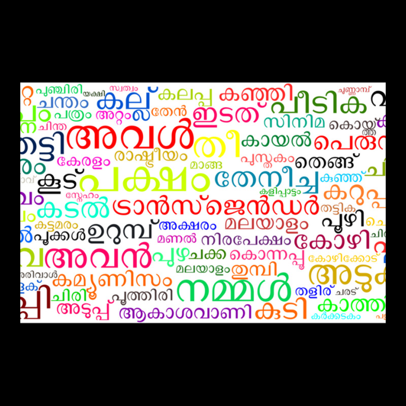 Malayalam Word Cloud Adjustable Cap by cm-arts | Artistshot