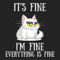 Its Fine Im Fine Everything Is Fine Cute Sad Cat Sarcastic 3/4 Sleeve Shirt | Artistshot