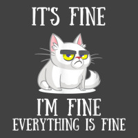 Its Fine Im Fine Everything Is Fine Cute Sad Cat Sarcastic Vintage T-shirt | Artistshot