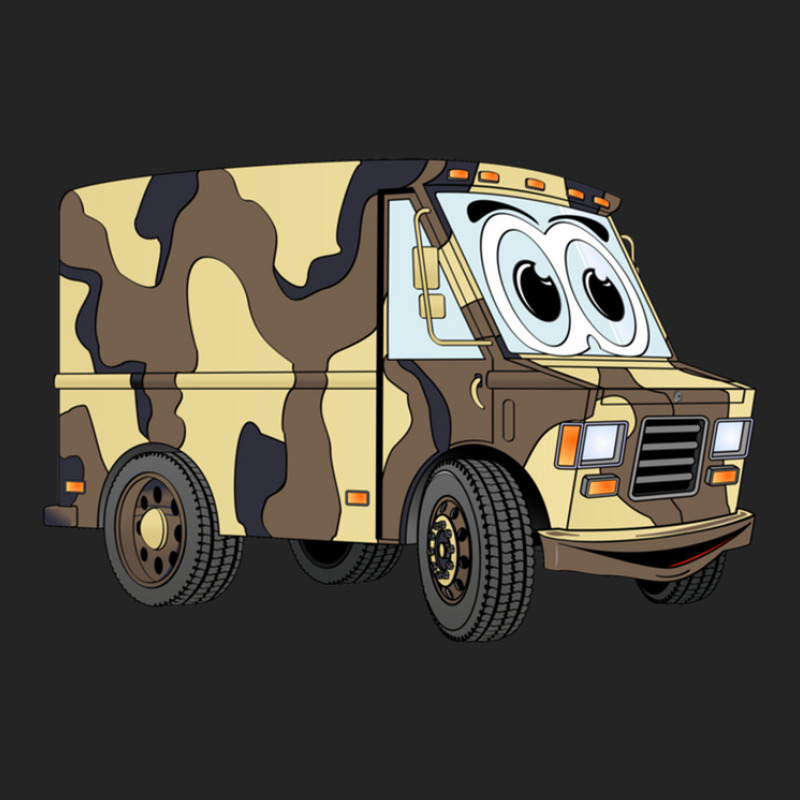 Military Sand Mini Van Cartoon 3/4 Sleeve Shirt by cm-arts | Artistshot