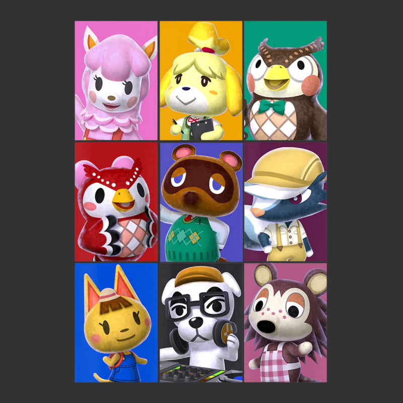 Animal Crossing Towns Folk Yearbook Photo Style Poster Vintage Hoodie | Artistshot