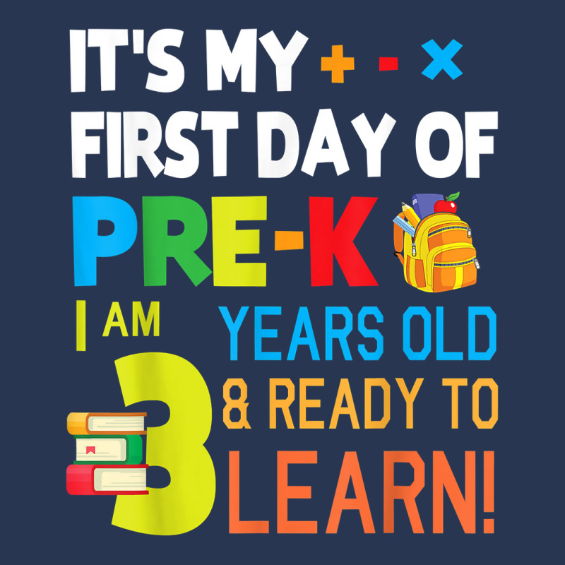 Its My First Day Of Pre-k I Am 3 Years Old Ready To Learn Men Denim Jacket | Artistshot