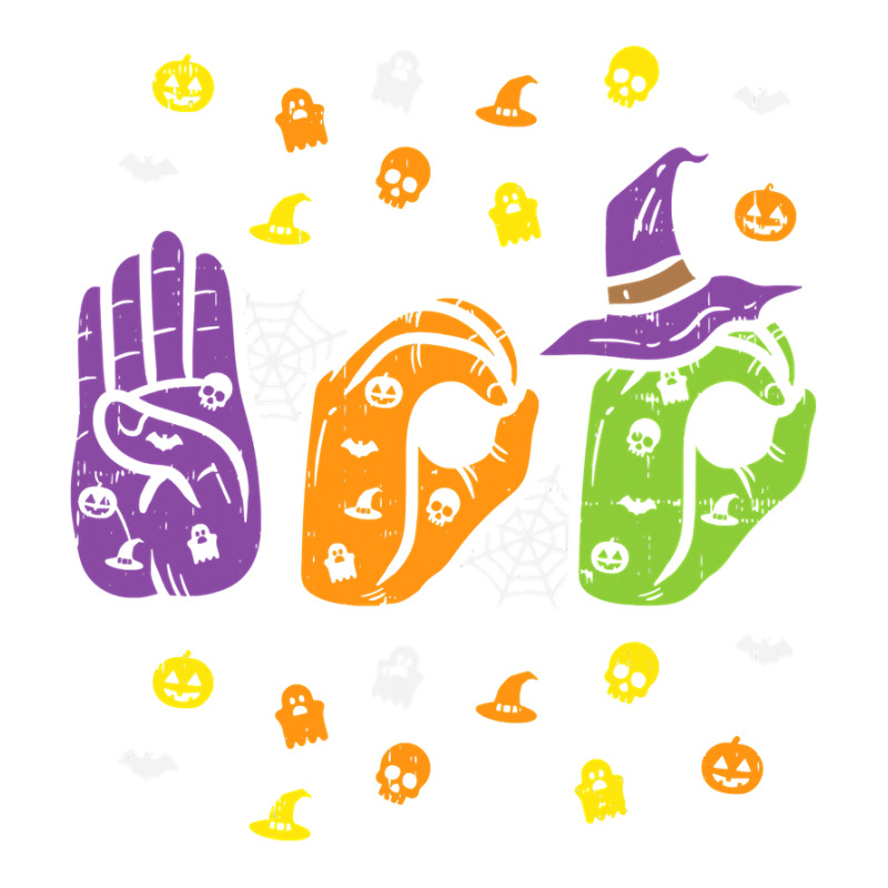 Boo Hands American Sign Language Pride Asl Halloween T Shirt Crewneck Sweatshirt by MG91 | Artistshot