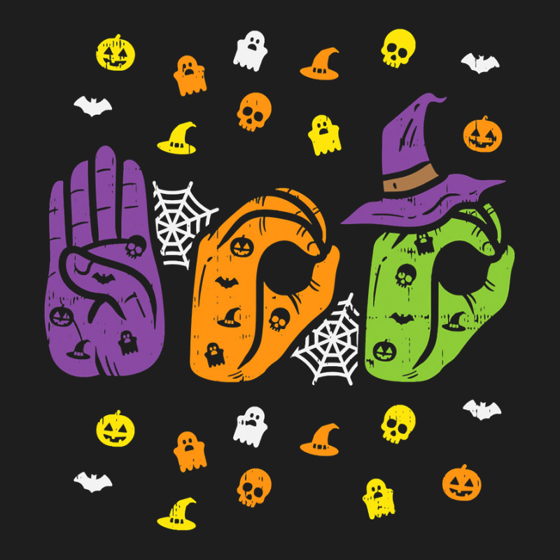 Boo Hands American Sign Language Pride Asl Halloween T Shirt Classic T-shirt by MG91 | Artistshot