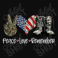 American Flag Combat Boots Peace Love Thank You Veterans 311 Crop Top | Artistshot