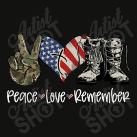 American Flag Combat Boots Peace Love Thank You Veterans 311 Scorecard Crop Tee | Artistshot