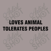 Loves Animals Tolerates People Vintage Hoodie | Artistshot