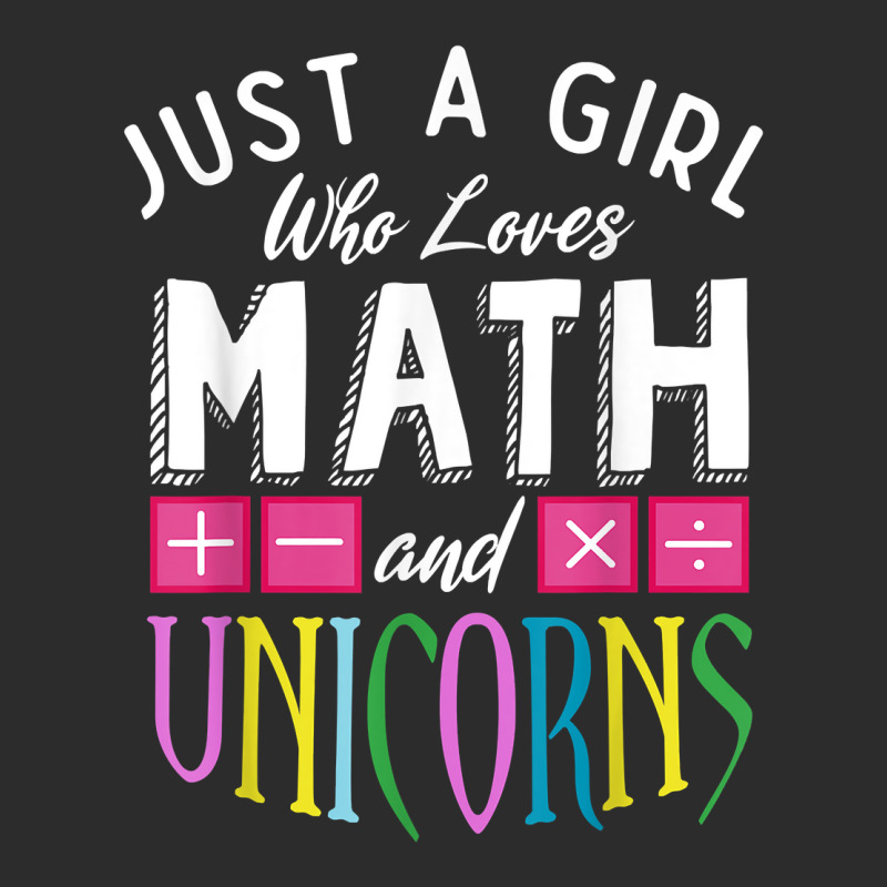 Just A Girl Who Loves Math Unicorns Funny Mathematics Exclusive T-shirt | Artistshot