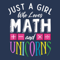 Just A Girl Who Loves Math Unicorns Funny Mathematics Men Denim Jacket | Artistshot