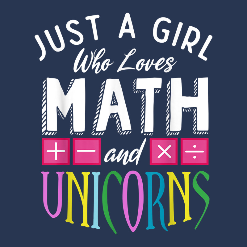 Just A Girl Who Loves Math Unicorns Funny Mathematics Men Denim Jacket | Artistshot