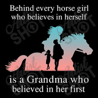 Behind Every Horse Girl Who Belives In Herself Is A Grandma Cropped Hoodie | Artistshot