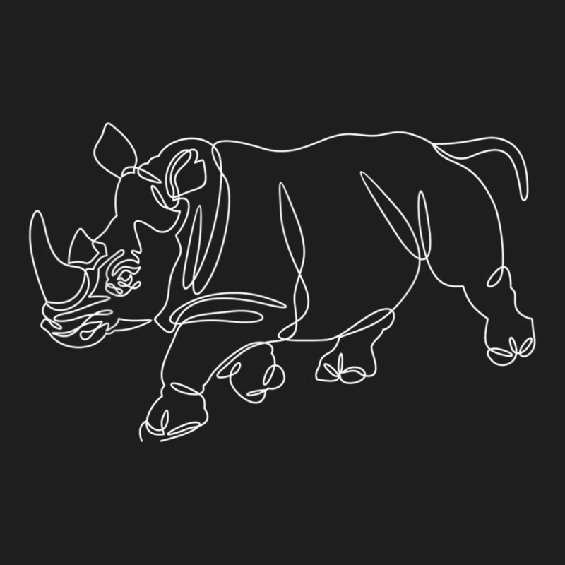 Minimalist Rhino   Zoologist Rhinoceros Safari Animal Lover T Shirt Classic T-shirt by cm-arts | Artistshot