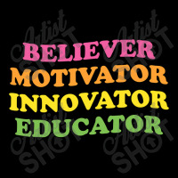 Believer Motivator Innovator Educator First Day Of School Men's 3/4 Sleeve Pajama Set | Artistshot