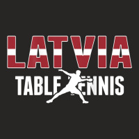 Latvia Table Tennis Fans Jersey Latvian Ping Pong Lovers Ladies Fitted T-shirt | Artistshot