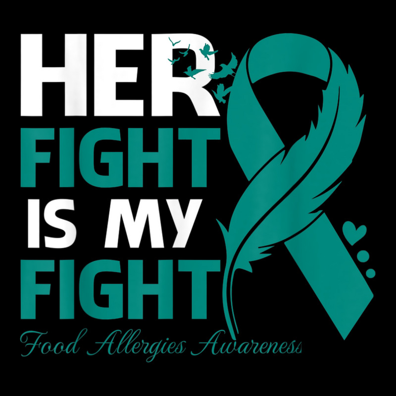 Her Fight Is My Fight Food Allergies Awareness Feather Adjustable Cap | Artistshot