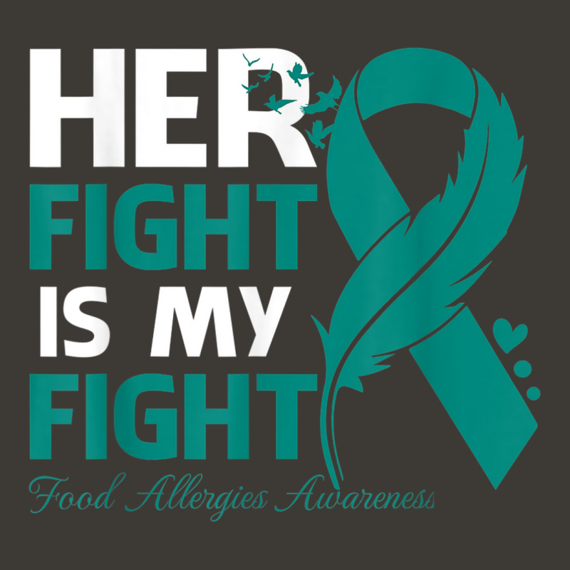 Her Fight Is My Fight Food Allergies Awareness Feather Bucket Hat | Artistshot