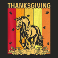 Thanksgiving Retro Horse Matching Family Pajamas Ladies Fitted T-shirt | Artistshot