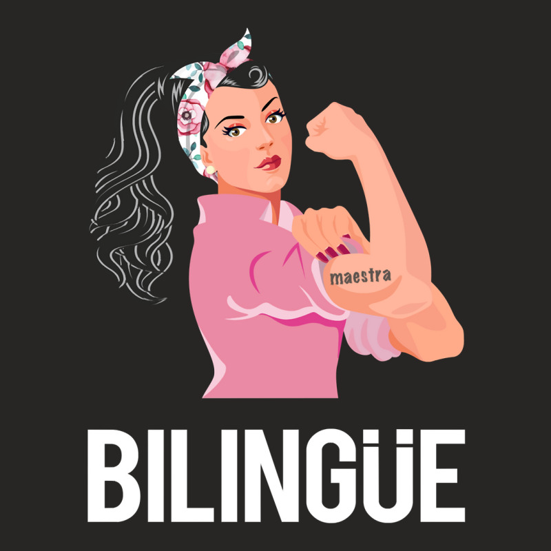 Maestra Bilingue Bilingual Spanish Teacher Long Sleeve T Shirt Ladies Fitted T-Shirt by cm-arts | Artistshot