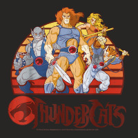 Thundercats Group Retro Sunset T Shirt Ladies Fitted T-shirt | Artistshot