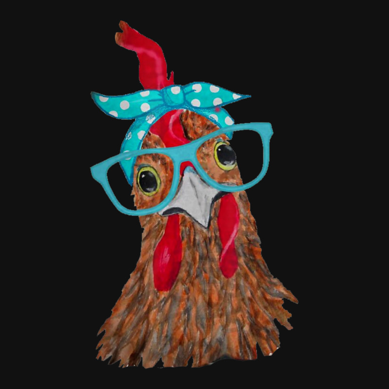 Chicken With Bandana Headband And Glasses Cute Baby Beanies by cm-arts | Artistshot