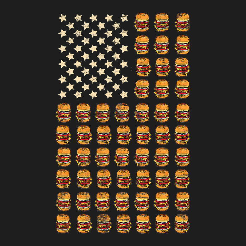 Cheeseburger Patriotic Usa American Flag National Burger Day T Shirt Classic T-shirt | Artistshot