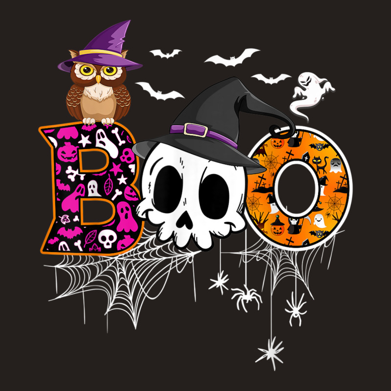 Boo Skull Own Witch's Hat And Ghost Funny Halloween Costume Tank Top by Posh | Artistshot