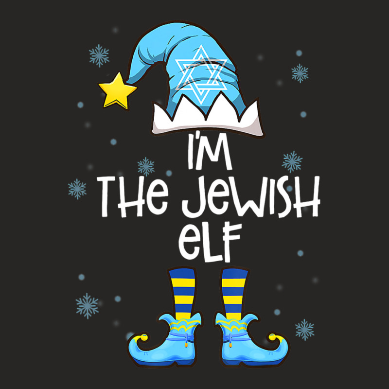 Happy Christmukkah Jewish I'm The Jewish Elf Christmas Xmas Ladies Fitted T-Shirt by cm-arts | Artistshot