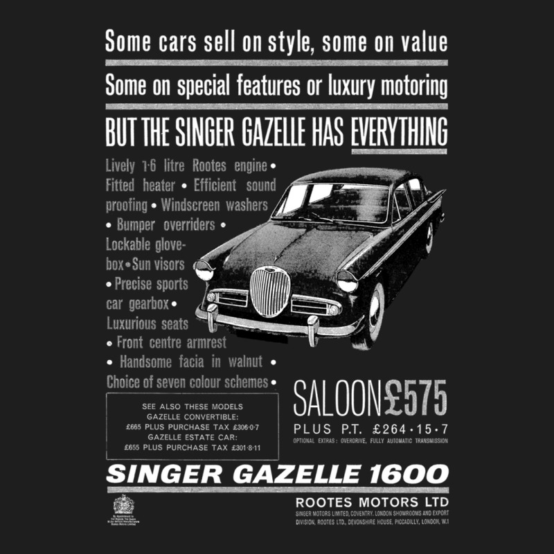 Singer Gazelle - Advert Classic T-shirt | Artistshot