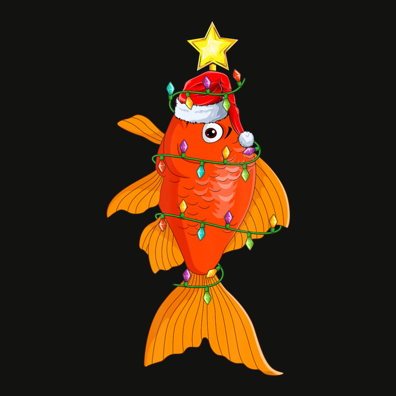 Goldfish Lighting Xmas Tree Matching Goldfish Christmas Scorecard Crop Tee by cm-arts | Artistshot