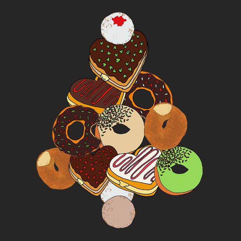 Donut Christmas Tree Festive Funny Holiday Food Meme T Shirt Ladies Fitted T-Shirt by MG91 | Artistshot