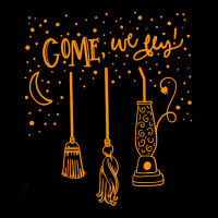 Come We Fly Witch Mop Broom Vacuum Flying Halloween Night T Shirt Men's 3/4 Sleeve Pajama Set | Artistshot