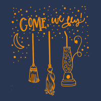 Come We Fly Witch Mop Broom Vacuum Flying Halloween Night T Shirt Men Denim Jacket | Artistshot