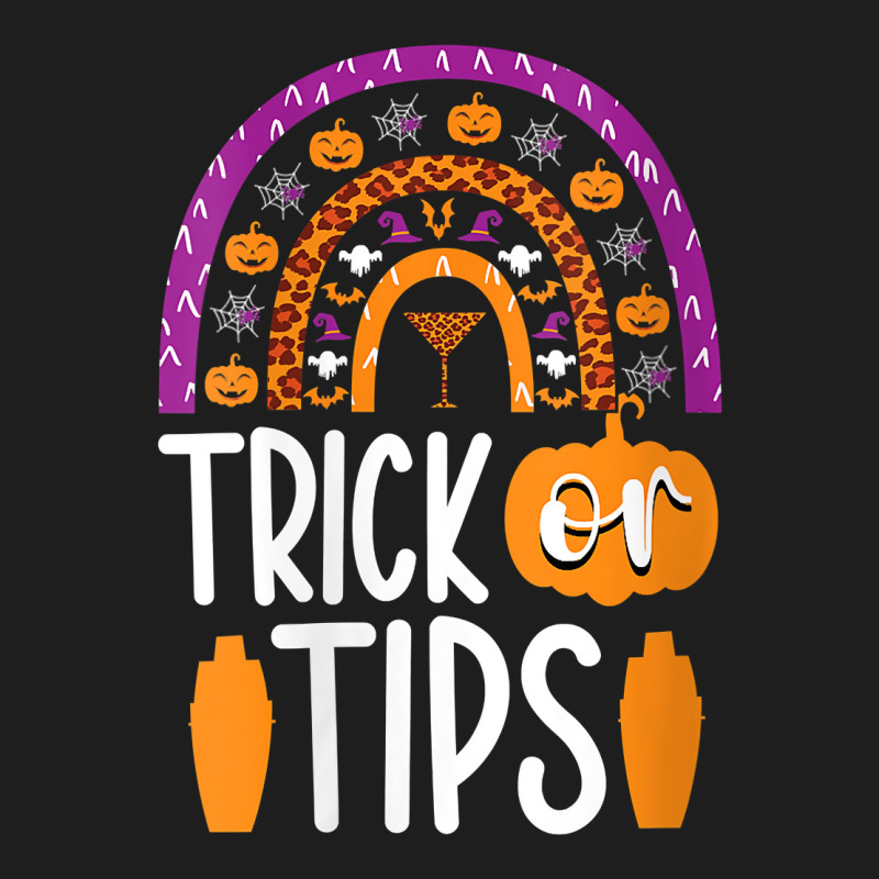 Womens Trick Or Tips Bartender Halloween Bartending Mixologist V Neck Classic T-shirt by cm-arts | Artistshot