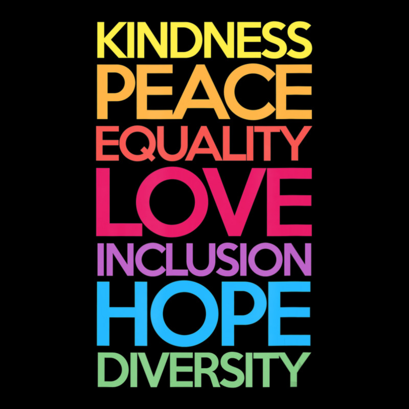 Kindness Peace Equality Love Inclusion Hope Diversity Maternity Scoop Neck T-shirt by cm-arts | Artistshot