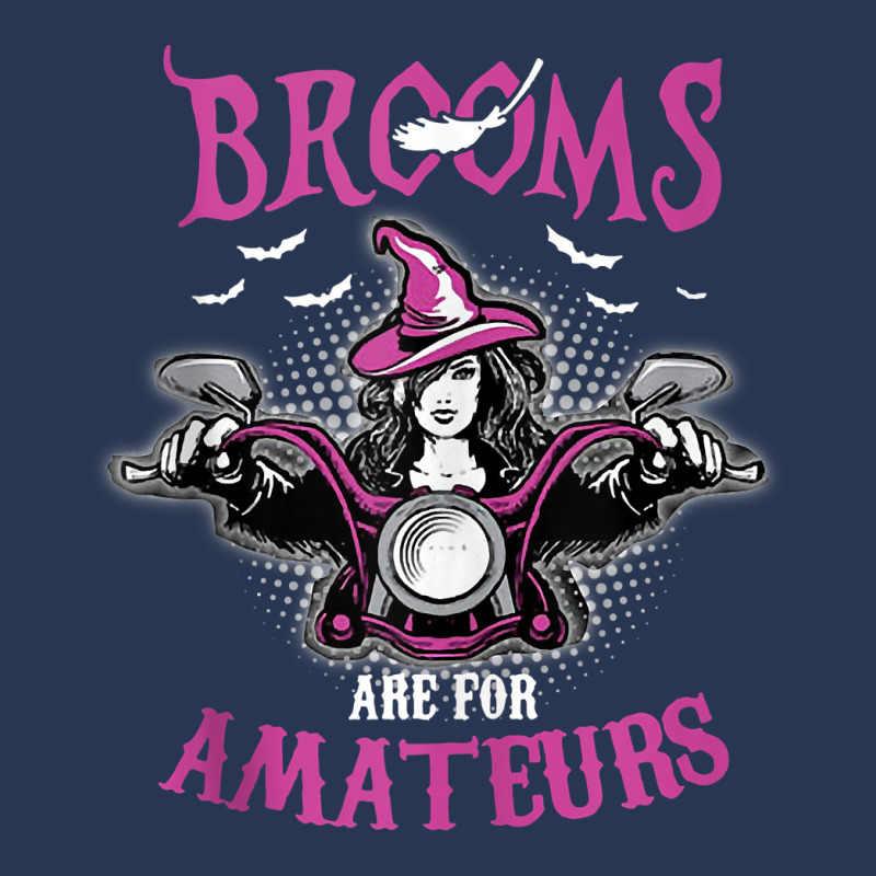 Brooms Are For Amateurs Biker   Funny Halloween Costume Tank Top Ladies Denim Jacket by cm-arts | Artistshot