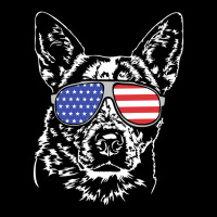 Australian Cattle Dog ,american Flag, Maternity Scoop Neck T-shirt | Artistshot