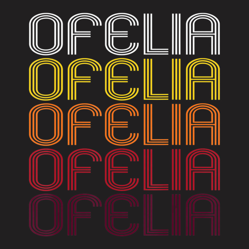 Ofelia Retro Wordmark Pattern Vintage Style T-shirt | Artistshot