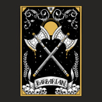 Dnd Barbarian Tarot Ladies Fitted T-shirt | Artistshot