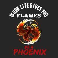 Rising Phoenix Flames Fire Bird Mythical Rebirth Lover Ladies Fitted T-shirt | Artistshot