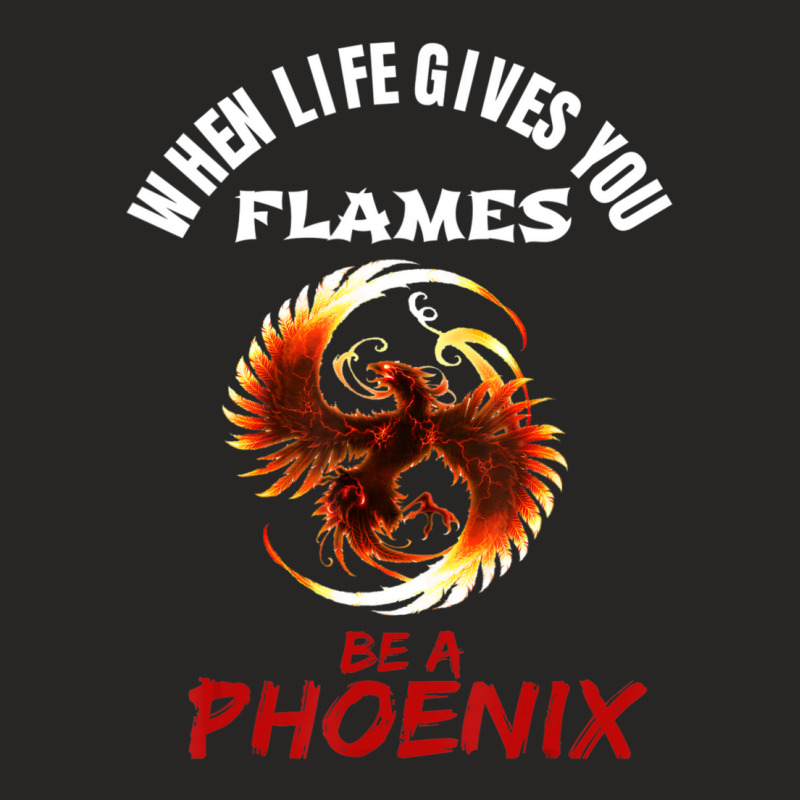 Rising Phoenix Flames Fire Bird Mythical Rebirth Lover Ladies Fitted T-Shirt by Adcock Salmon | Artistshot