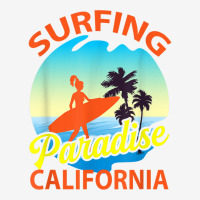 Surfing Paradise California Surfing T Shirt Adjustable Cap | Artistshot